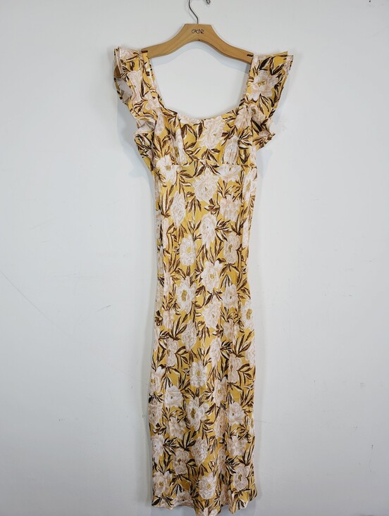 Madewell Dresses & Skirts - Madewell Angelina Yellow Floral Dress, Size 4